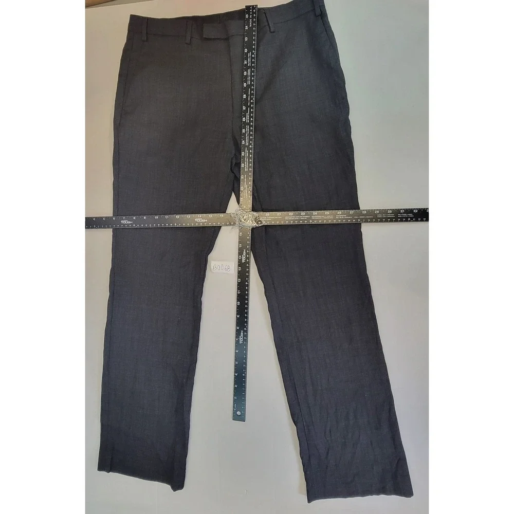 Marc Anthony Men's Gray Dress Pants, Size 36x32, Herringbone Pattern